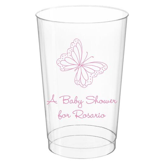 Sweet Butterfly Clear Plastic Cups